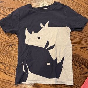 Kids Tea Collection Rhino Graphic T-Shirt - Black & Gray